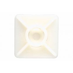 (19X19) BASE DE DOS VIAS ADHESIVAS PARA BRIDAS DE NYLON(100U)