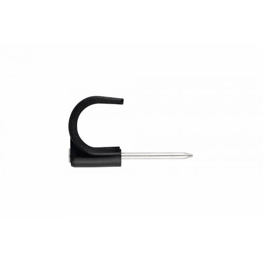 (2X1 - 2X1,5) GRAPILLA DE NYLON (POLIAMIDA 6.6) CON CLAVO DE ACERO CINCADO NEGRA(100U)