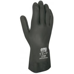 321CB/8 GUANTE LATEX/NEOPRENO FLOCADO ACABADO PANEL DE ABEJA CLORINADO COLOR NEGRO EMBOL