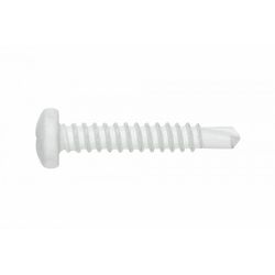 (3,5X9,5) TORNILLO AUTOTALADRANTE DE CABEZA ALOMADA Y HUELLA PH PINTADO BLANCO. HUELLA PH(100U)