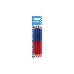 4 LAPICES PROFESIONAL PARA CONSTRUCCION DE MINA GRUESA. D.6,25 AZUL Y ROJO