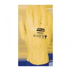 406VR2ª/10 GUANTE PIEL FLOR VACUNO PULGAR DE ALA VERSION ECONOMICA COLOR AMARILLO T-10