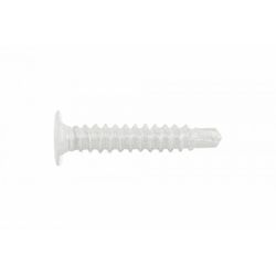 (4,2X23) TORNILLO AUTOTALADRANTE DE CABEZA EXTRAPLANA Y HUELLA PH PINTADO BLANCO. HUELLA(100U)