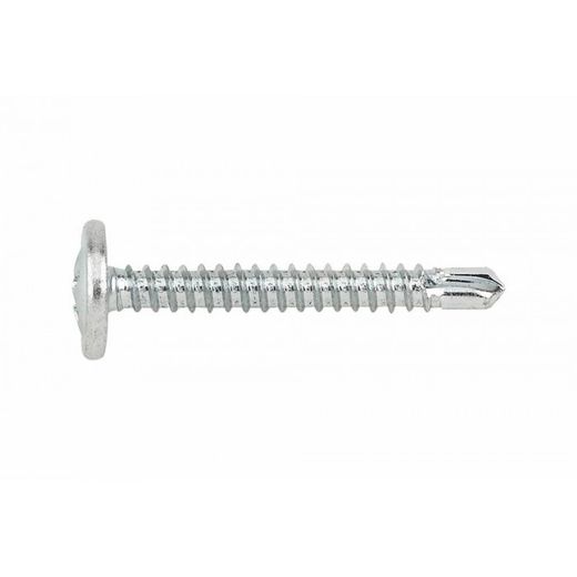 (4,2X25) TORNILLO AUTOTALADRANTE DE CABEZA ALOMADA BAJA, HUELLA PH Y ARANDELA ESTAMPADA C(100U)