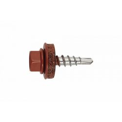 (4,8X19 P14 3011) TORNILLO CUBIERTA METAL MADERA RAL 3011. ROJO PARDO(100U)