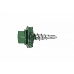 (4,8X28 P14 6005) TORNILLO CUBIERTA METAL MADERA RAL 6005. VERDE MUSGO(100U)