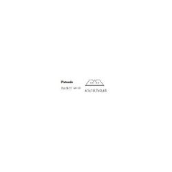 5 CUCHILLAS TRAPEZOIDALES CAJA DE PLASTICO 0,61X19 MM