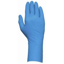 532B/8 GUANTE LATEX SIN POLVO AMBIDEXTROS EXTRAGRUESO Y EXTRALARGO AZUL CLORINADO APTO
