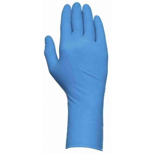 532B/8 GUANTE LATEX SIN POLVO AMBIDEXTROS EXTRAGRUESO Y EXTRALARGO AZUL CLORINADO APTO