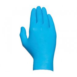 570/7 GUANTE NITRILO SIN POLVO ACABADO TEXTURIZADO AMBIDEXTROS COLOR AZUL APTO USO ALI
