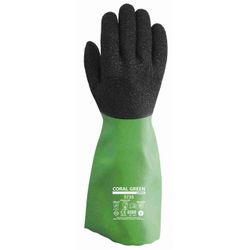5735/8 GUANTE PVC DOBLE CAPA S/SOPORTE DE NYLON SIN COSTURAS, ACABADO CORAL RUGOS