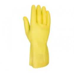 621Y/9 GUANTE LATEX FLOCADO ACABADO PANEL DE ABEJA COLOR AMARILLO 0,52 MM DE GROSOR AP