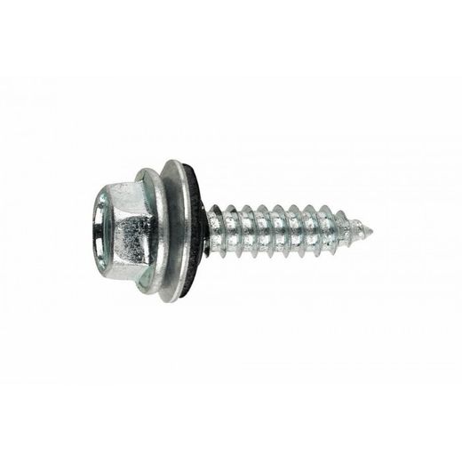 (6,3X32 P16) TORNILLO ROSCA CHAPA CON CABEZA HEXAGONAL TORNILLO CON ARANDELA VULCANIZADA DE A(100U)