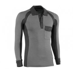 671/L POLO PIQUE MANGA LARGA 97% ALG.3% ELASTANO C/BOLSILLO GRIS T-L