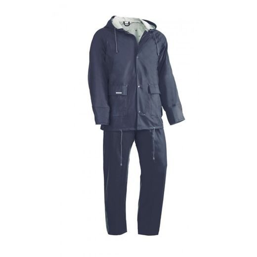 804RHAZUL/3XL TRAJE DE AGUA COMPLETO 100% PU SOBRE SOPORTE EN POLIESTER TRICOTADO DE 0,40 MM.