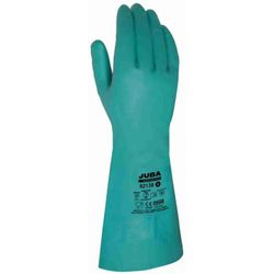 82138/9 GUANTE NITRILO FLOCADO ALGUANTE PATRON ANTIDESLIZANTE VERDE 0,42 MM DE GROSOR APTO US