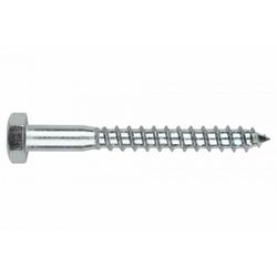(8X120) TORNILLO CON ROSCA PARA MADERA Y AGLOMERADO Y CABEZA HEXAGONAL CINCADO(100U)