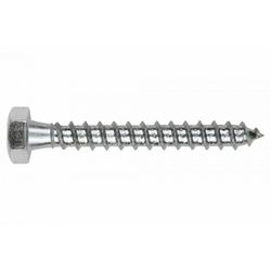 (8X60) TORNILLO CON ROSCA PARA MADERA Y AGLOMERADO Y CABEZA HEXAGONAL CON ROSCA COMPLET(100U)