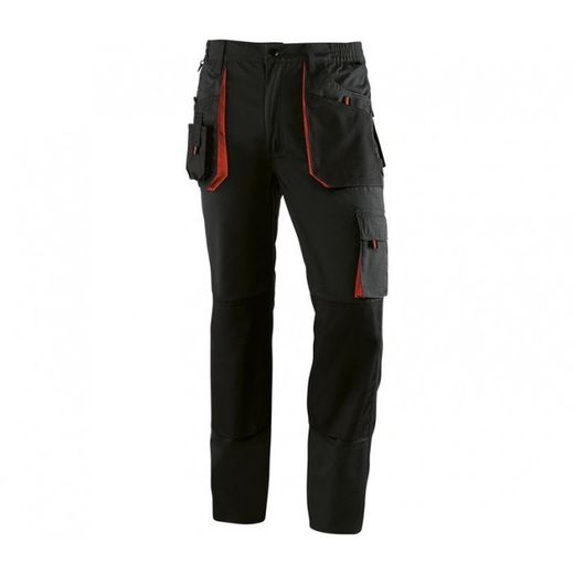 961/XL PANTALON LARGO MULTIBOLSILLOS 65% POLIESTER/35% ALGODON COLOR NEGRO CON DETALLE