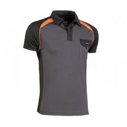 964/3XL POLO TRANSPIRABLE MANGA CORTA BOLSILLO EN EL PECHO 100% POLIESTER DE 170 GR./M²