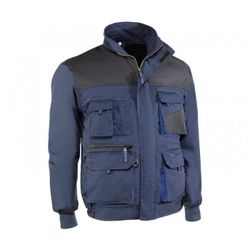 980/M CHAQUETA MULTIBOLSILLOS 65% POLIESTER/35% ALGODON COLOR AZUL MARINO/NEGRO CON D