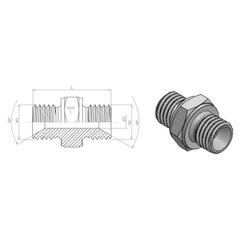 ADAPTAD.M-M BSP(60º)INOX 1/4"