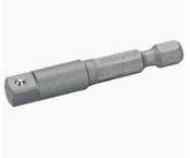ADAPTADOR PARA PERFIL HEXAGONAL DE 1/4" CON CUADRADILLO DE 3/8" DE 50 MM