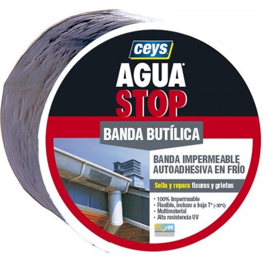AGUASTOP BANDA IMP BUTILO GRIS 10CMX10M