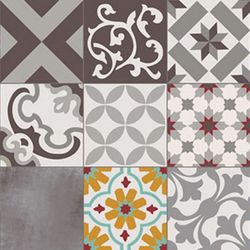 ALFOMBRA CROMA PATCH GRIS-AMBAR 45X75