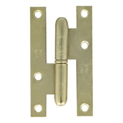 Amig 1024 | pernio 403 | 95 x 52 x 2 mm | acero | latonado barnizado - izquierda