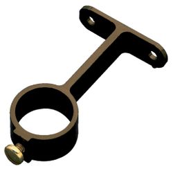 Amig 1027 | soporte tubo armario 3 | ø16 mm | aluminio | bronceado