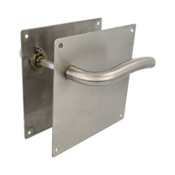 Amig 10435 | manilla con placa 19c | 180 x 180 mm | acero inoxidable 18/8 | mate