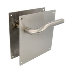 Amig 10437 | manilla con placa 20c | 180 x 180 mm | acero inoxidable 18/8 | mate