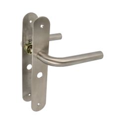 Amig 10452 | manilla con placa 4lw | 230 x 40 mm | acero inoxidable 18/8 | mate