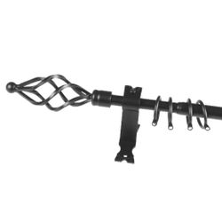 Amig 11231 | conjunto pared 704 | ø20 mm x 1,2/2 m | acero | negro