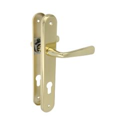 Amig 11862 | manilla con placa 252pb85 | 250 x 40 mm | acero / zamak | latonado barnizado