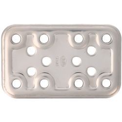 Amig 12155 | placa 500 | 80 x 50 x 2,2 mm | acero inoxidable | brillo