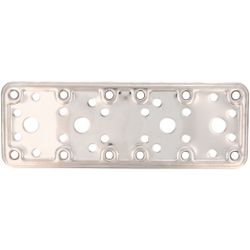 Amig 12158 | placa 501 | 185 x 65 x 2,2 mm | acero inoxidable | brillo