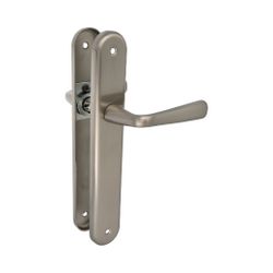 Amig 12186 | manilla con placa 252 | 250 x 40 mm | acero / zamak | cromado mate