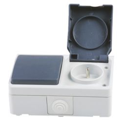 Amig 12510 | interruptor + base nf 3620 | gris