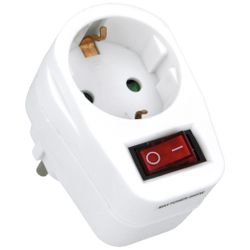 Amig 12512 | adaptador + interruptor 3213 | 76 x 50 x 75 mm | policarbonato | blanco