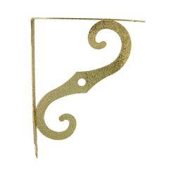 Amig 1257 | palomilla ornamental 2 | 100 x 90 mm (4'' x 3,5'') | acero | latonado barnizado