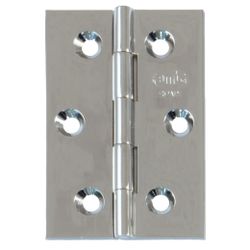 Amig 13340 | bisagra 1002 | 60 x 40 x 2 mm | latón | cromado brillo
