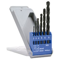 Amig 13844 | estuche brocas hss din 338 20104 | ø2-3-4-5-6-8 | acero rápido | din 338