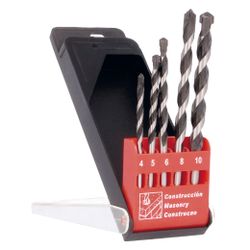 Amig 13911 | estuche brocas pared 21405 | ø4-5-6-8-10 | punta en carburo de tungsteno | standard