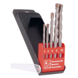 Amig 13943 | estuche brocas pared 21505 | ø4-5-6-8-10 | punta en carburo de tungsteno | profesional