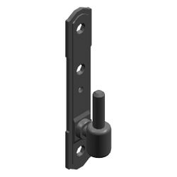 Amig 14453 | pernio fijo con placa 2984 | 140 x 24 x 26 mm | acero | negro