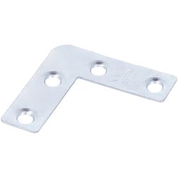 Amig 14894 | escuadra plana 1 | 40 x 12 x 0,9 mm | acero | zincado
