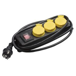 Amig 14972 | base múltiple protección / interruptor 3306 | polipropileno | negro