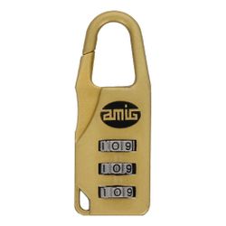 Amig 15059 | candado combinación 72 | 57 x 22 mm | aluminio | oro